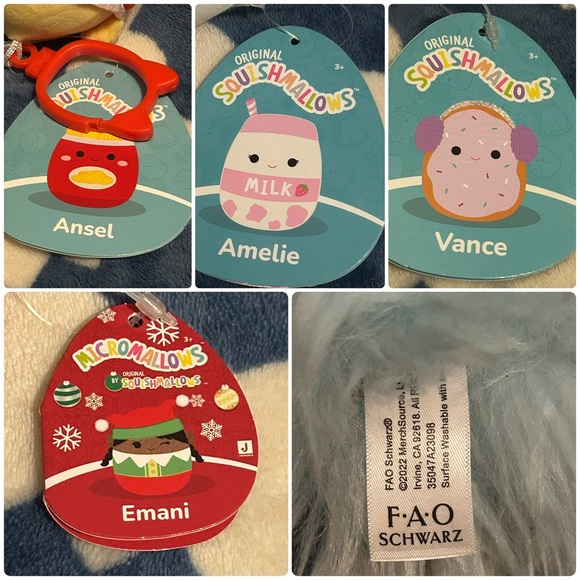 Squishmallows Bundle - Plush Toy Bundle and a FAO Schwarz Hedgehog- 5 Plushies - Picture 2 of 7